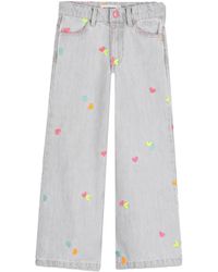Billieblush - Pantalone Jeans Con Cuoricini - Lyst