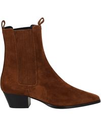 Aeyde - Bottines Agata En Daim À Bout Pointu - Lyst