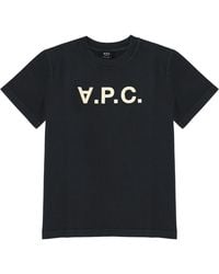 A.P.C. - T-Shirt With Logo - Lyst