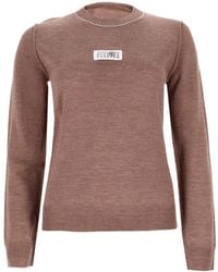 MM6 by Maison Margiela - Maglia Con Patch Logo - Lyst
