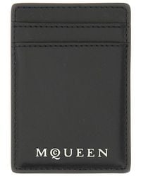 McQueen - Magnetic Card Holder With Logo - Lyst