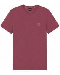 BOSS - T-Shirt "Tales" Con Patch Logo - Lyst