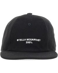 Stella McCartney - CAPPELLO DA BASEBALL IN COTONE CON RICAMO LOGO - Lyst