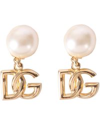 Dolce & Gabbana Dg Newton Pendant Earrings - Natural
