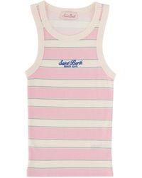 MC2 Saint Barth - Tank Top "Ada" Con Logo - Lyst