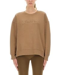 Max Mara - Cotton Sweatshirt With Logo - Lyst