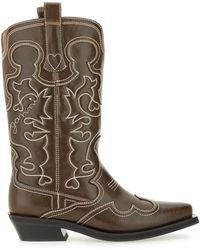 ♦GANNI♦刺繍入りウェスタンミュール Ganni Embroidered Western Sandals | Lyst