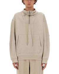 Helmut Lang - Half-Zip Sweatshirt With High Collar - Lyst