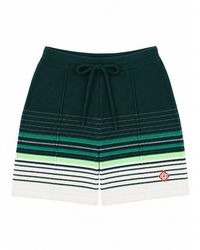 CASABLANCA - Shorts A Righe Bouclé - Lyst