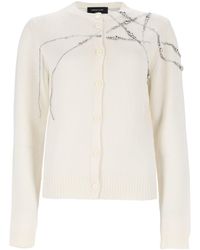 Fabiana Filippi - Cardigan Con Ricamo Strass - Lyst