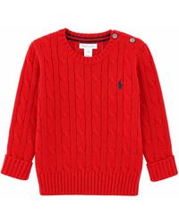 Polo Ralph Lauren - Maglione Per Neonato Con Trama Intrecciata - Lyst