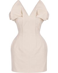 Magda Butrym - Mini Abito Con Corsetto E Scollo A V - Lyst