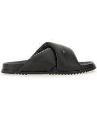 Rick Owens - Leather Slide Sandal - Lyst