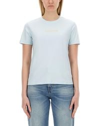 Lanvin - Regular Fit T-Shirt With Signature Logo Detail - Lyst