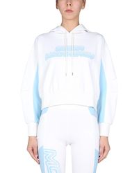 Stella McCartney - Logo Print Sweatshirt With Drawstring Hood - Lyst
