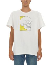 McQueen - Skull Print T Shirt - Lyst
