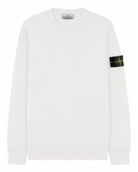 Stone Island - Felpa Con Patch Logo - Lyst