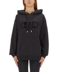 Michael Kors - Flocked Logo Sweatshirt - Lyst