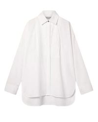 Golden Goose - Pleated Front Button-Up Blouse - Lyst