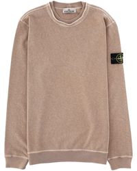 Stone Island - Felpa Con Patch Logo - Lyst