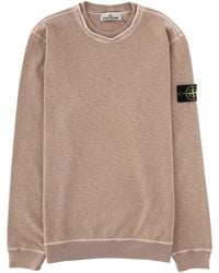 Stone Island - Felpa Con Patch Logo - Lyst