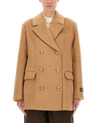 Ganni - Double-Breasted Wool Blazer - Lyst