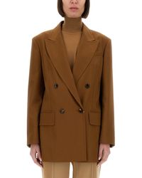 Max Mara - Wool Blend Double-Breasted Jacket - Lyst