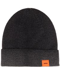 Aspesi - CAPPELLO BEANIE IN LANA CON LOGO - Lyst