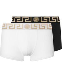 Versace - Set Di 2 Boxer Con Bordo Greca - Lyst