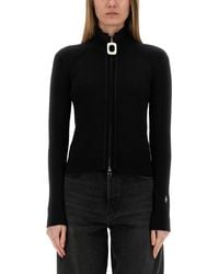 JW Anderson - Fitted Cardigan With Zipper - Lyst