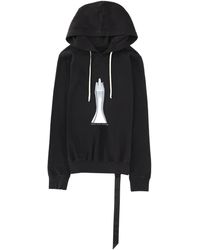 Rick Owens - Oversized Cotton Sweatshirt With Hood - Lyst