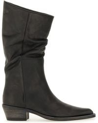 KHAITE - Clive Leather Boots - Lyst