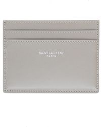 Saint Laurent - Portacarte Con Logo - Lyst
