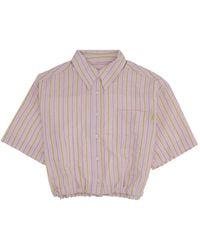 Bellerose - Cropped Striped Shirt - Lyst