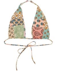 MC2 Saint Barth - Printed Bikini Top Swimwear - Lyst