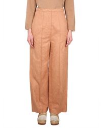 Alysi - Ajoure' Cotton-linen Blend Pants - Lyst