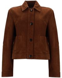 Max Mara - Suede "Boxy" Jacket - Lyst