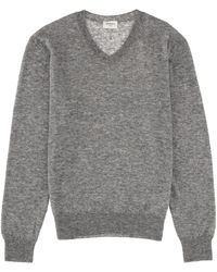 Saint Laurent - V-Neck Sweater - Lyst