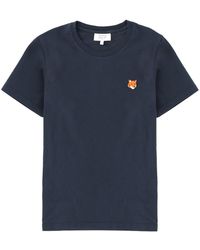 Maison Kitsuné - Fox Head Cotton T-Shirt Organic T-Shirts - Lyst