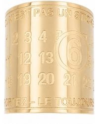 MM6 by Maison Margiela - Anello Con Logo - Lyst