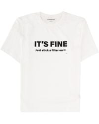 Victoria Beckham - Graphic Crew Neck T-Shirt - Lyst