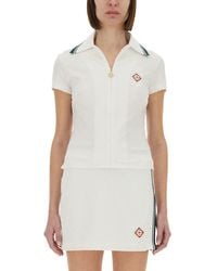 CASABLANCA - Camicia Con Colletto A Coste - Lyst