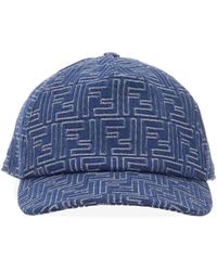 Fendi - Ff Denim Baseball Hat - Lyst