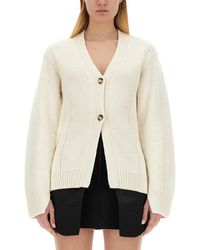 Helmut Lang - Tailored Cardigan With Deep V-Neckline - Lyst