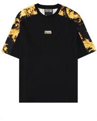 Versace Jeans Couture - T-Shirt With Logo Plaque - Lyst