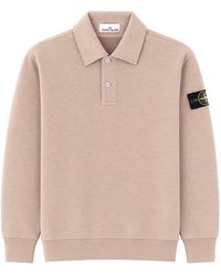 Stone Island - Felpa Oversize Con Colletto Polo - Lyst