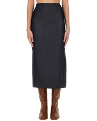 Etro - Wool Blend Pencil Skirt - Lyst