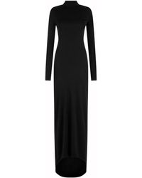 Tom Ford - Long Sleeve Asymmetric Evening Dress With Twisted Back - Lyst