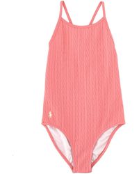 Polo Ralph Lauren - Costume Intero Baby Con Motivo Maglia Intrecciata - Lyst