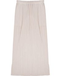 Pleats Please Issey Miyake - Pleated Polyester Skirt For - Lyst